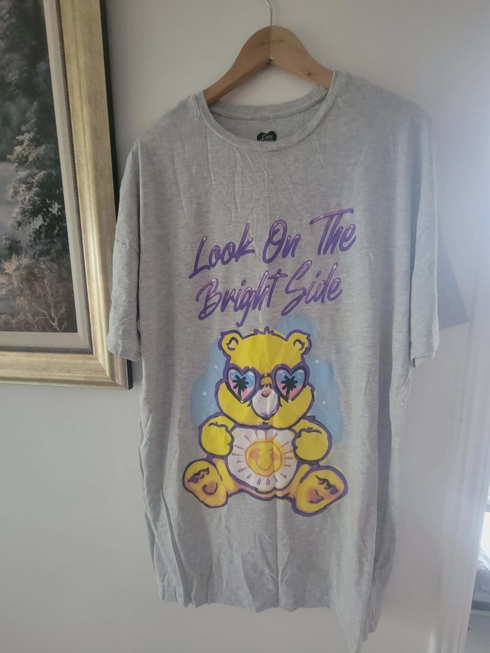 Care Bears Gray Tee with Black Heart Logo Pyjama